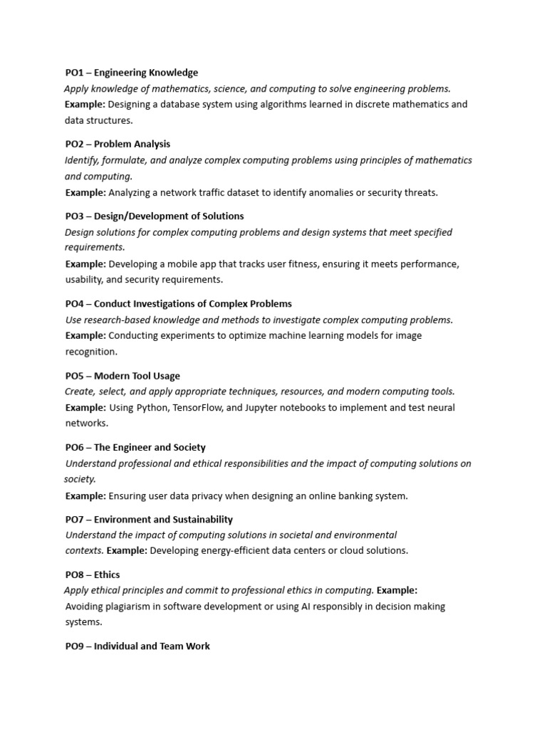 CEP Mapping | PDF | Computing | Engineering