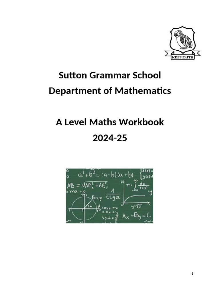 Year 11 to 12 Mathematics Transition Materials 2024 | PDF ...