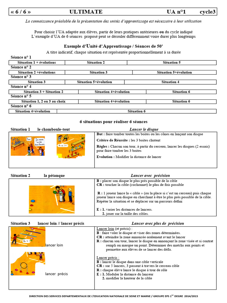 JEU CO Ultimate Ua1 Cycle 3 | PDF