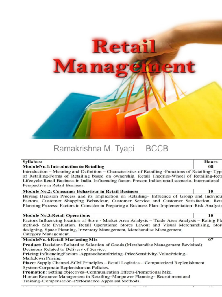 Retail Management ; I - Unit | PDF