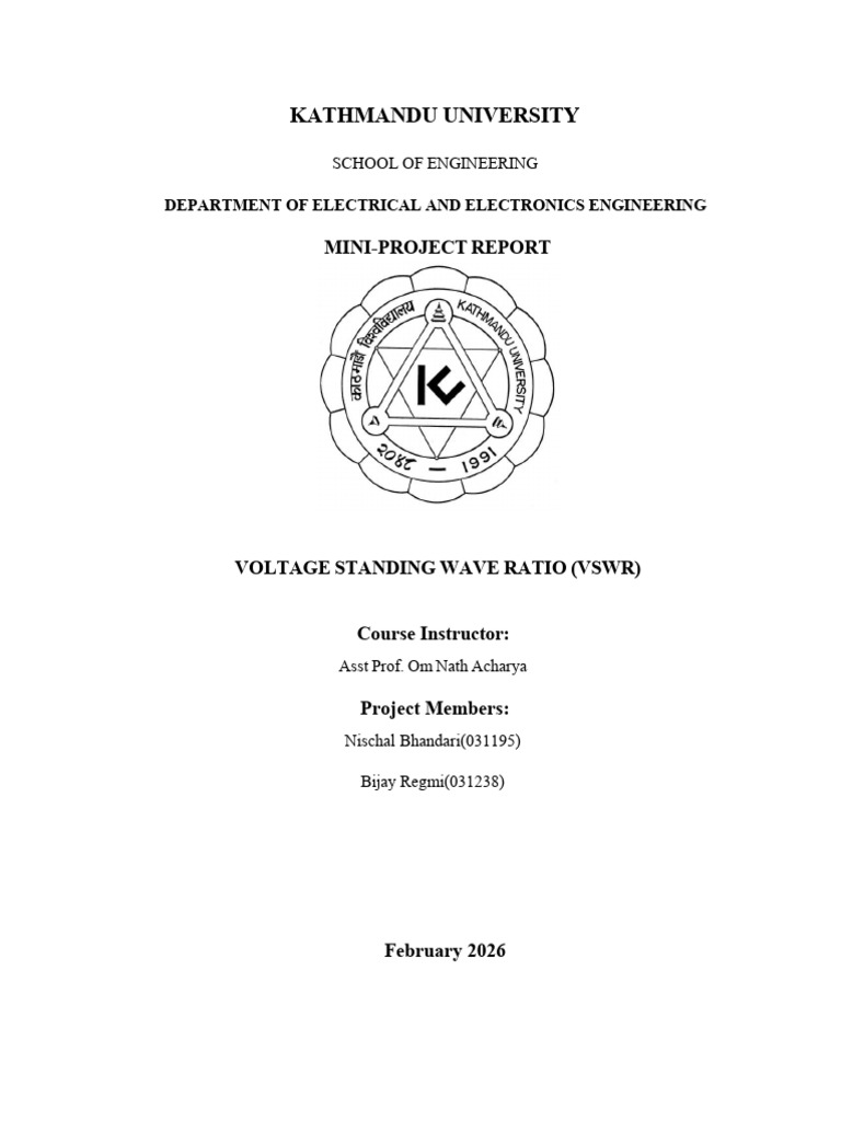 EEEG 309 Mini Project 2026 | PDF | Antenna (Radio) | Transmission Line