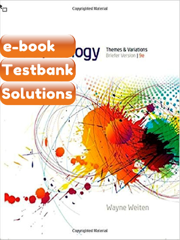 Psychology Themes and Variations Briefer Version 9th Edition Testbank ...