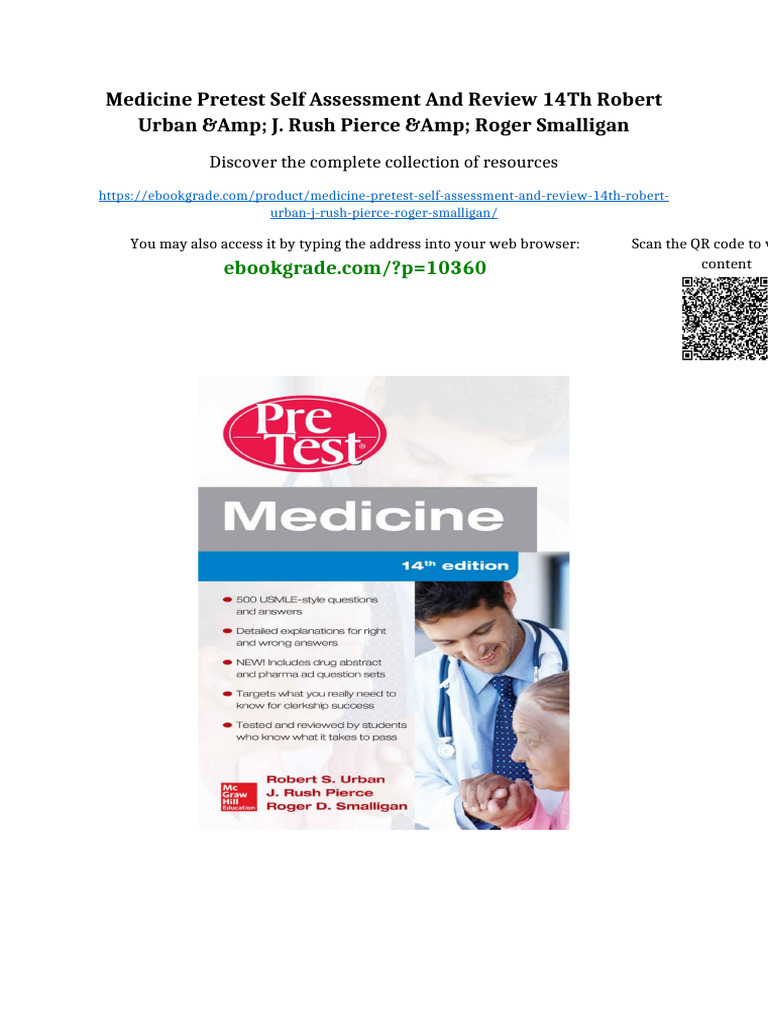 Medicine PreTest Self Assessment and Review 14th Robert Urban & J. Rush ...