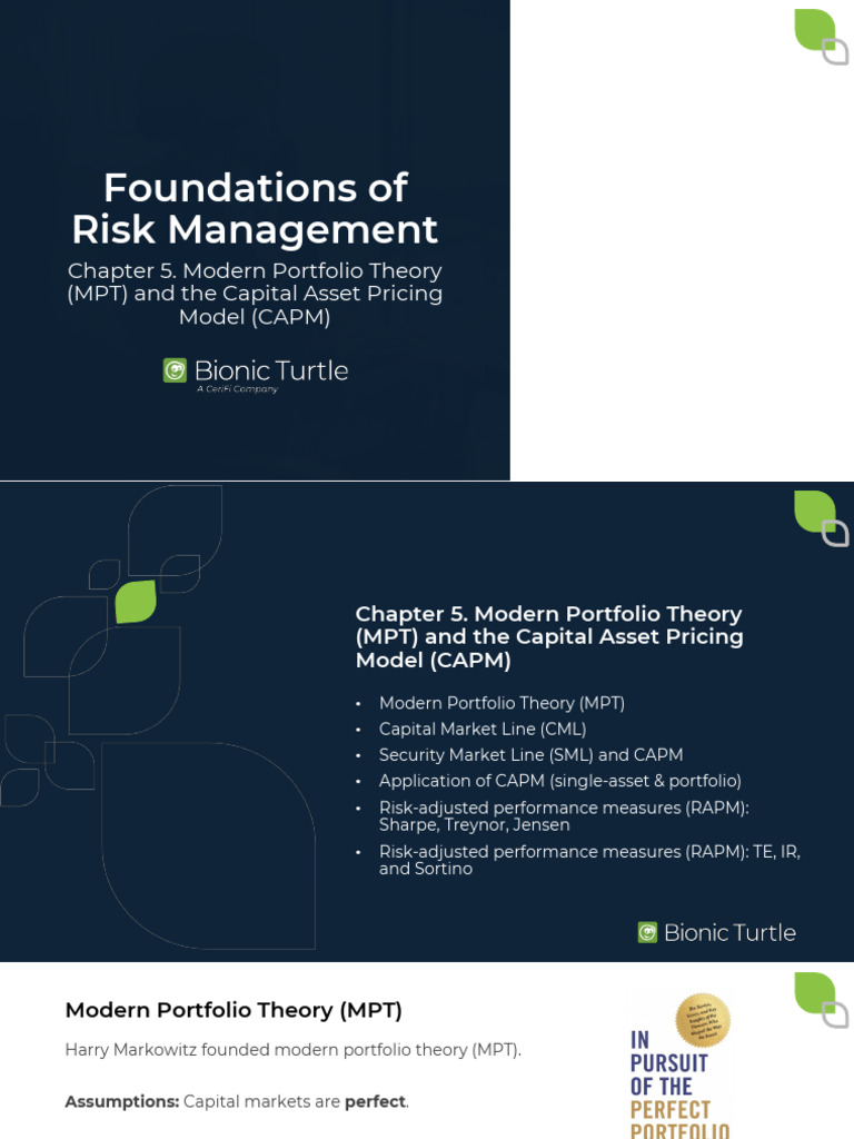 T1FRM5Ch5MPT CAPM v3 | PDF | Capital Asset Pricing Model | Modern ...