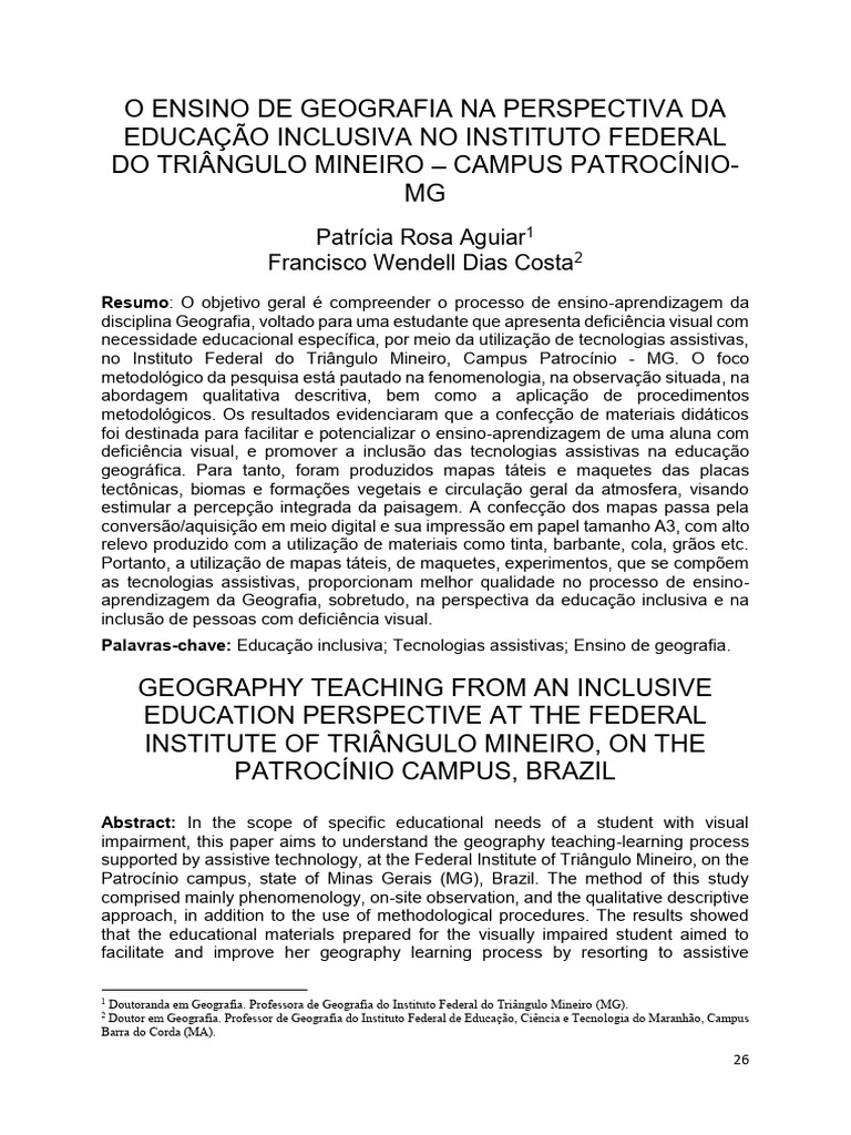 O Ensino de Geografia Na Perspectiva Ed. Inclusiva | PDF | Cidade | Ásia