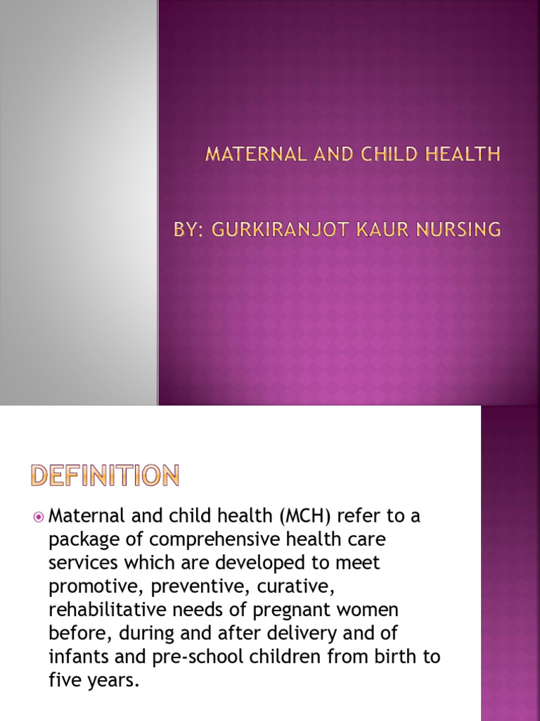 Maternal and Child Health | PDF | Maternal Health | Pregnancy