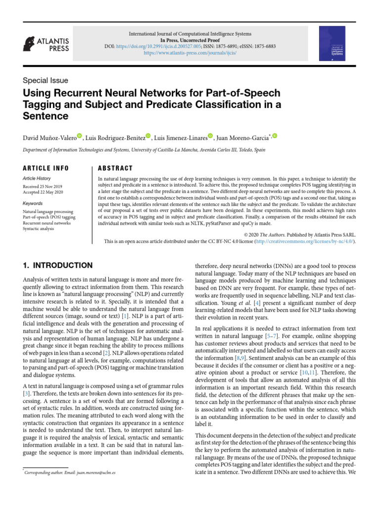 Recurrent Neural Networks For Part of Speech | PDF | Deep Learning ...