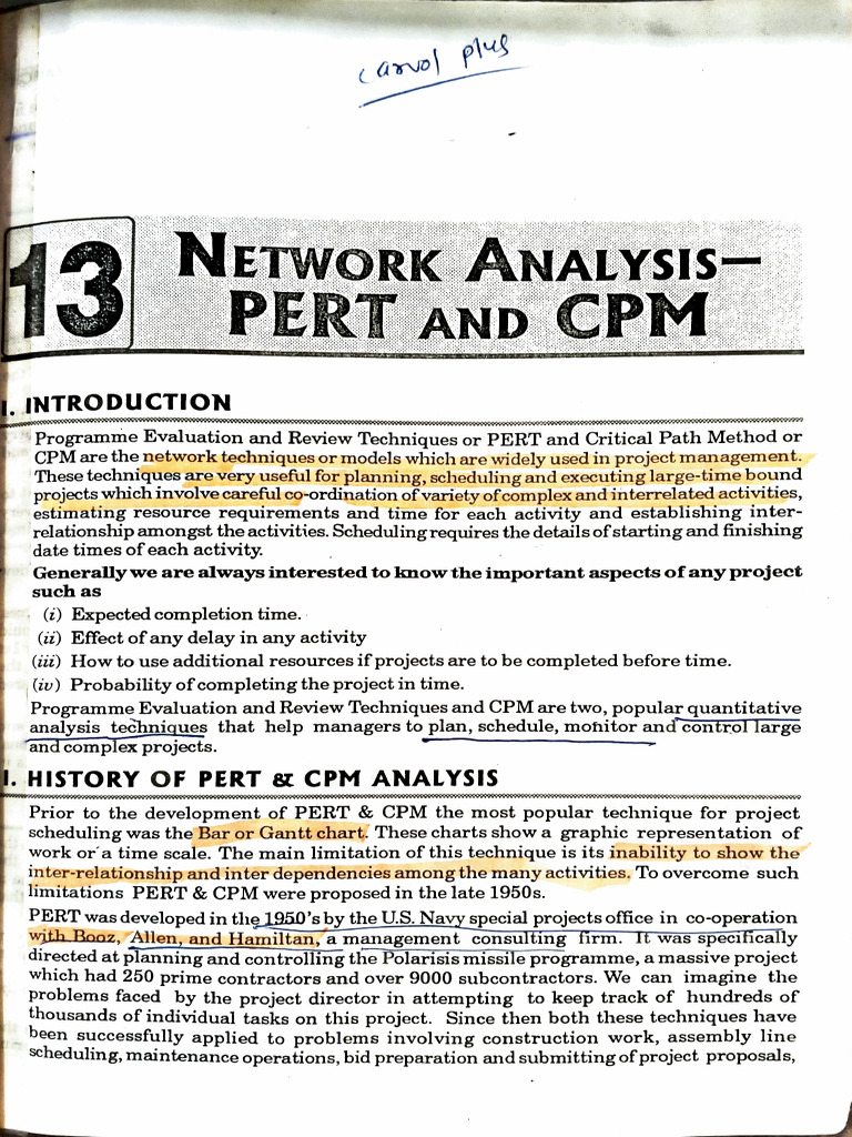 Pert and Cpm | PDF