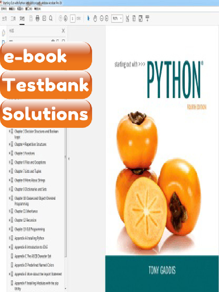 Testbank Starting Out With Python 4th Edition Fast Download | PDF ...
