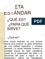 Receta estándar: clave control costos