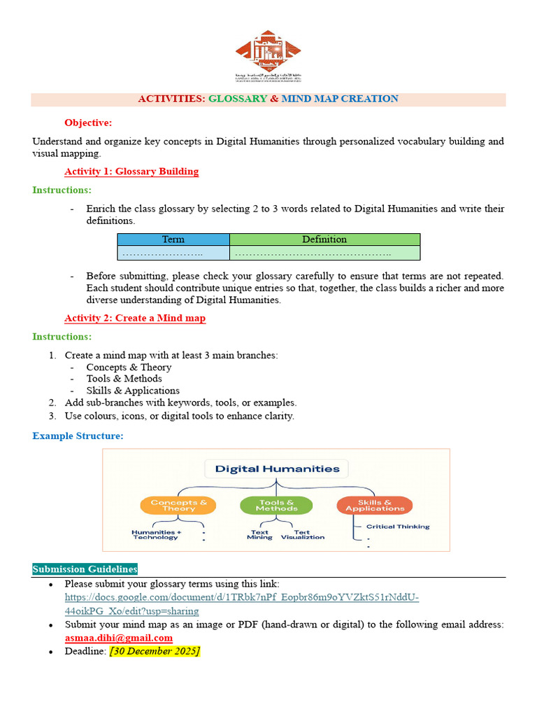 Description of the Tasks | PDF