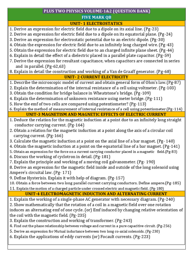 +2 PHYSICS TOPPERS QB EM_1 | PDF | Electromagnetic Induction | Inductance