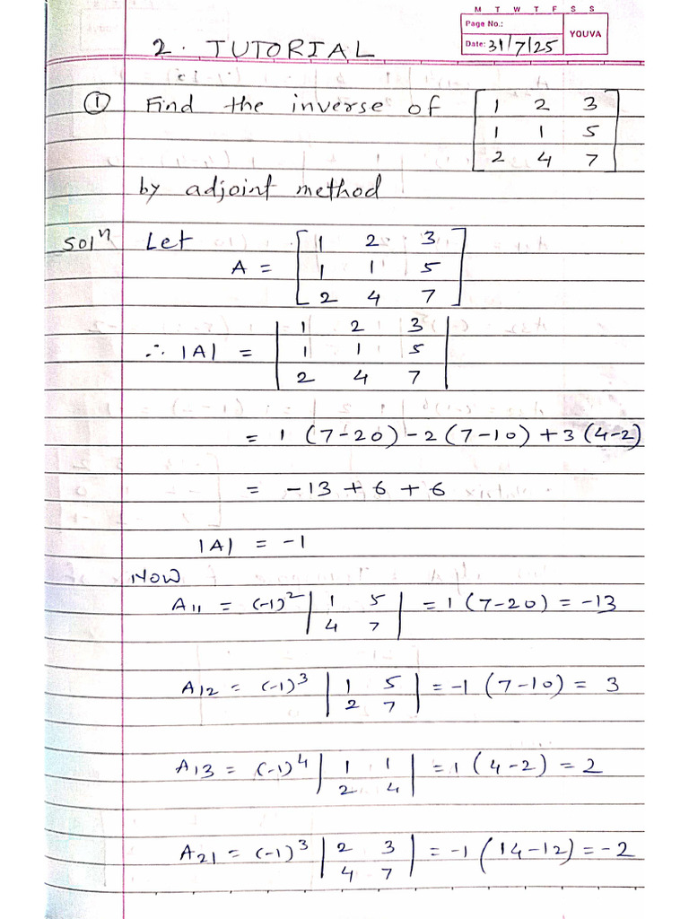 TUTORIAL2 (Mathspart1) | PDF