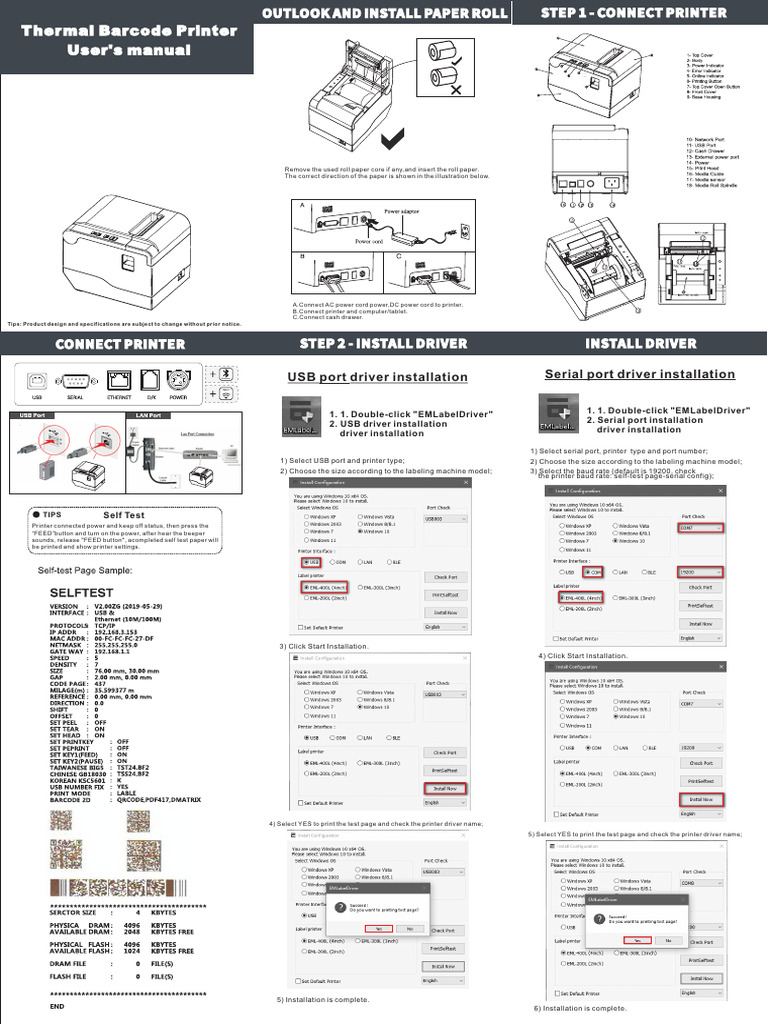 Barcode Printer Manual - en | PDF | Printer (Computing) | Bluetooth