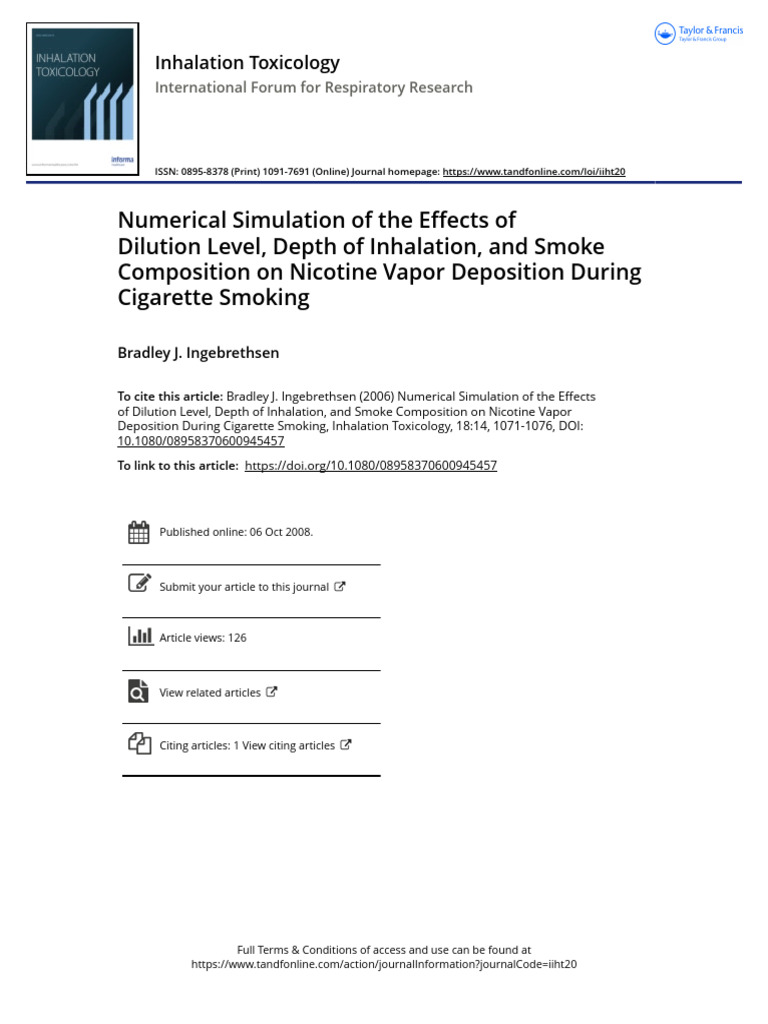 Numerical Simulation of the Effects of Dilution Level Depth of ...