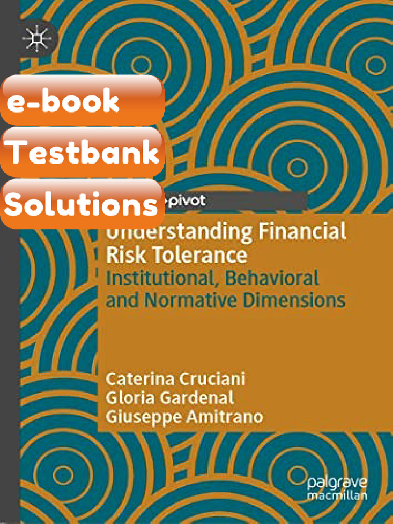 Understanding Financial Risk Tolerance Institutional Behavioral and ...
