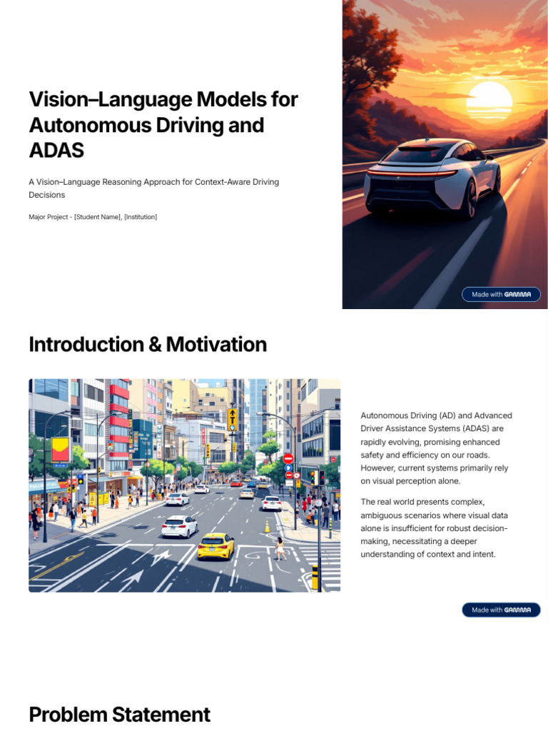 Vision Language Models For Autonomous Driving and ADAS | PDF | Computer ...