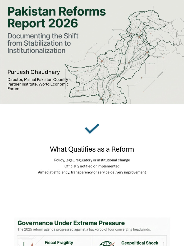 Draft Pakistan Reforms Report 2026 | PDF | Governance | Policy