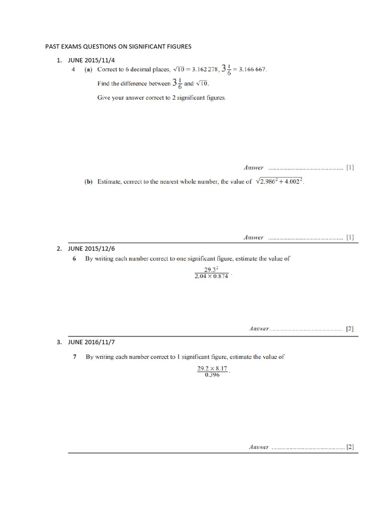 Significant Figures g10 2025 | PDF