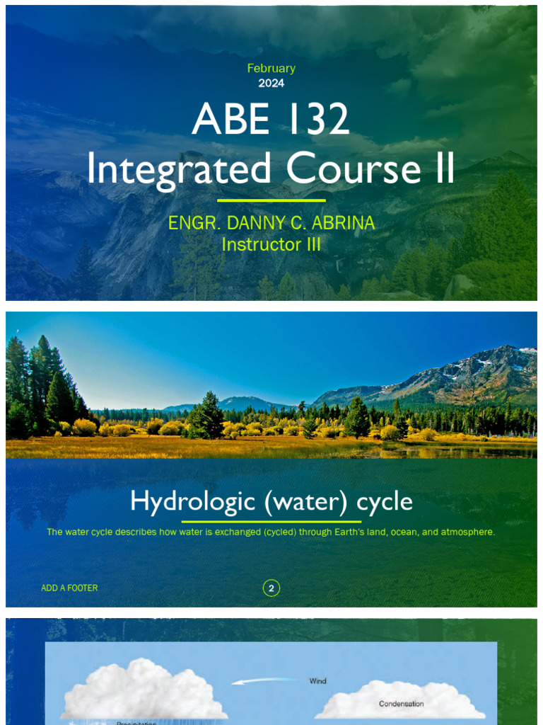 ABE-132 Hydrology | PDF | Precipitation | Crop Rotation