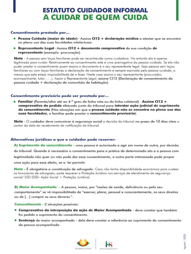 Consentimentos - Estatuto Do Cuidador Informaç | PDF | Advogado | Ação ...