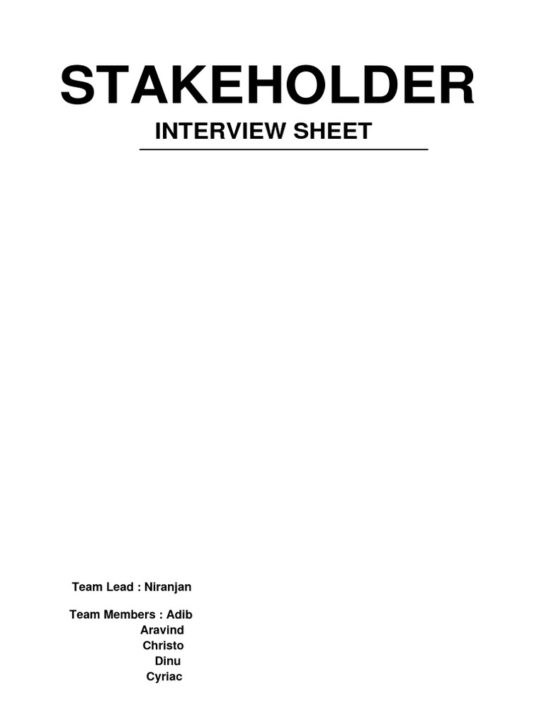 Interview Sheet 1 | PDF | Information Technology | Computer Science