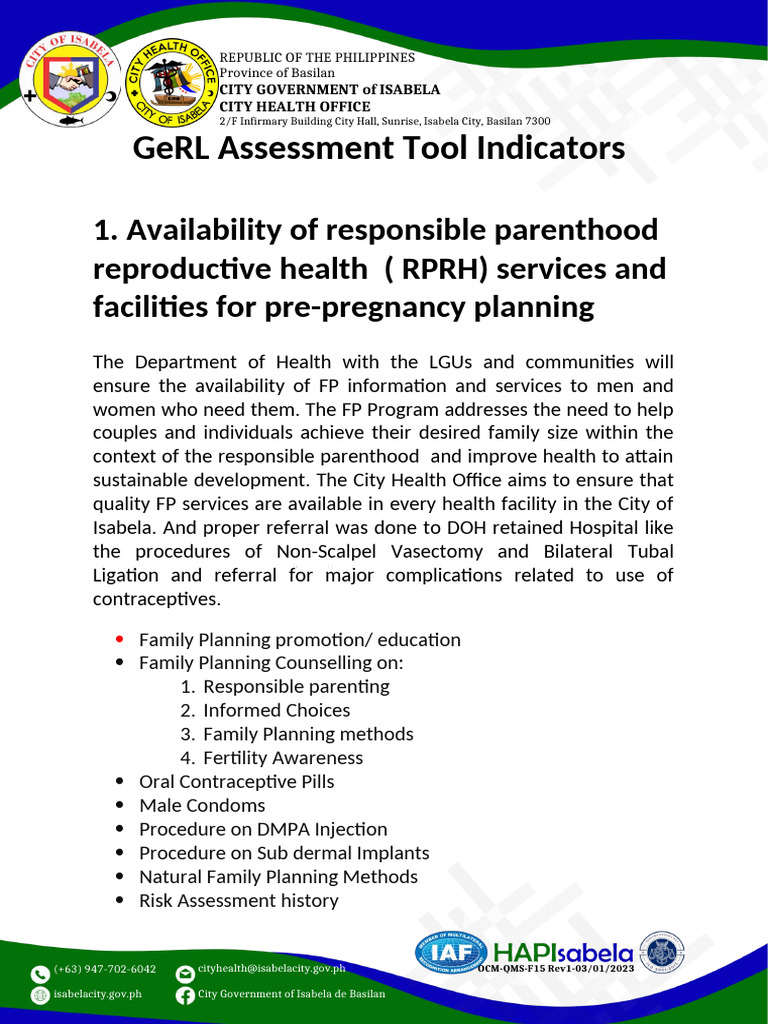 Gerl Tool | PDF | Sexually Transmitted Infection | Childbirth