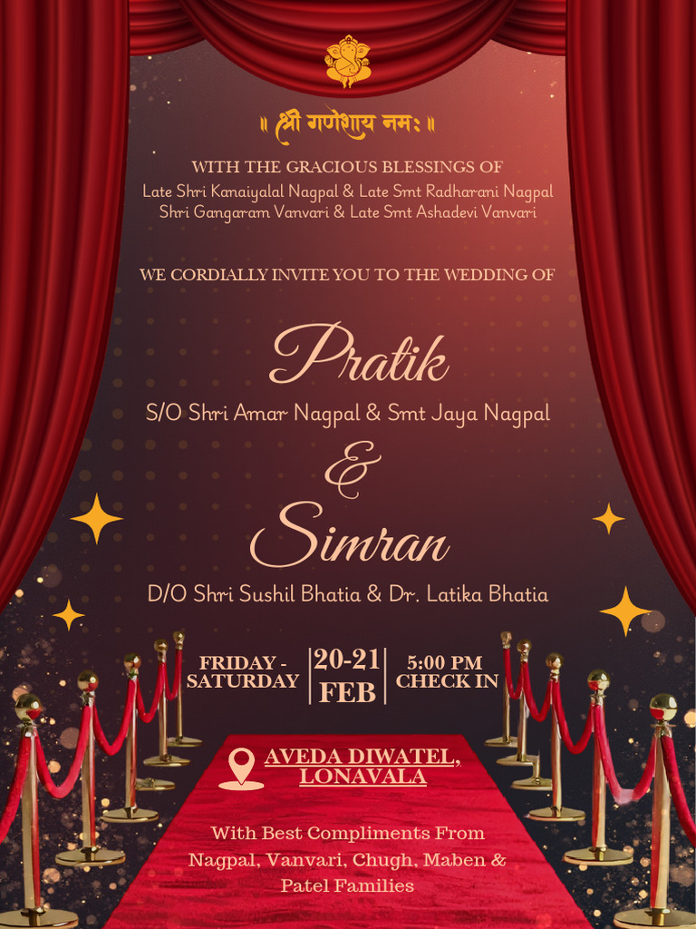 Pratik Weds Simran - Wedding Invitation | PDF