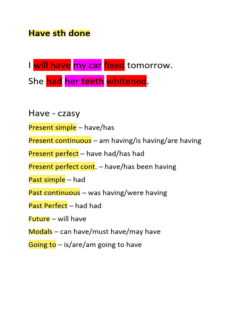 Have Sth Done | PDF