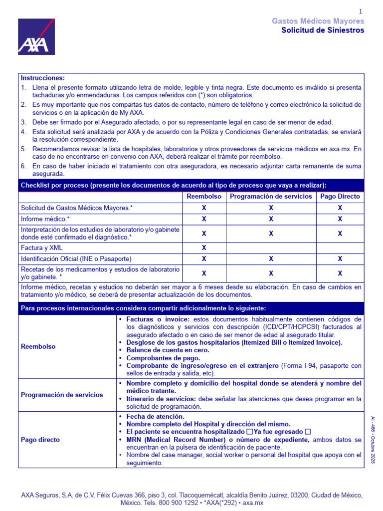Nueva Solicitud de Siniestros Salud - AI 466 - Octubre 2025 - Llenable