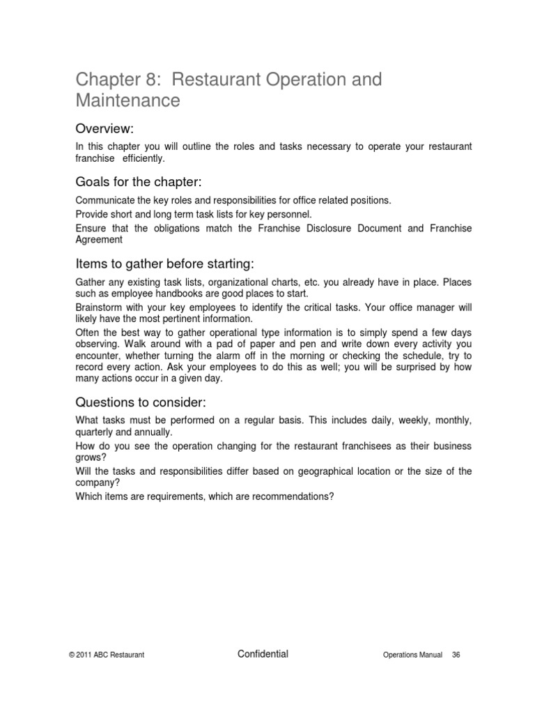 Restaurant Ops Manual Chapter 8 Point Of Sale Franchising