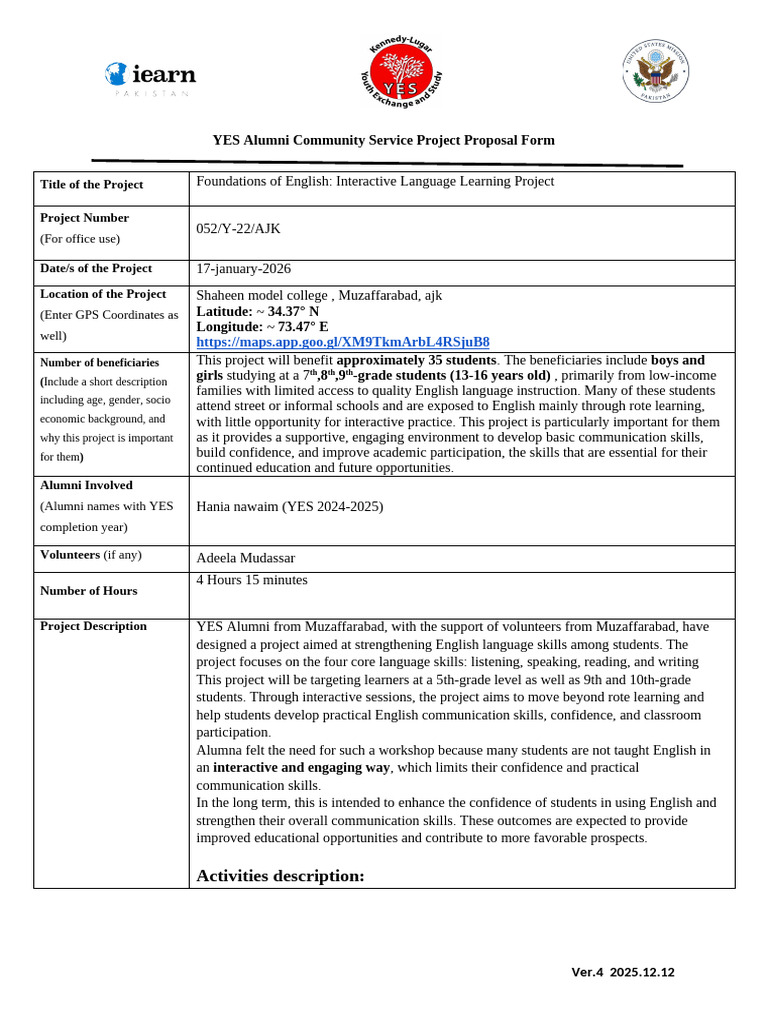 Foundations of English_ Interactive Language Learning Project | PDF ...