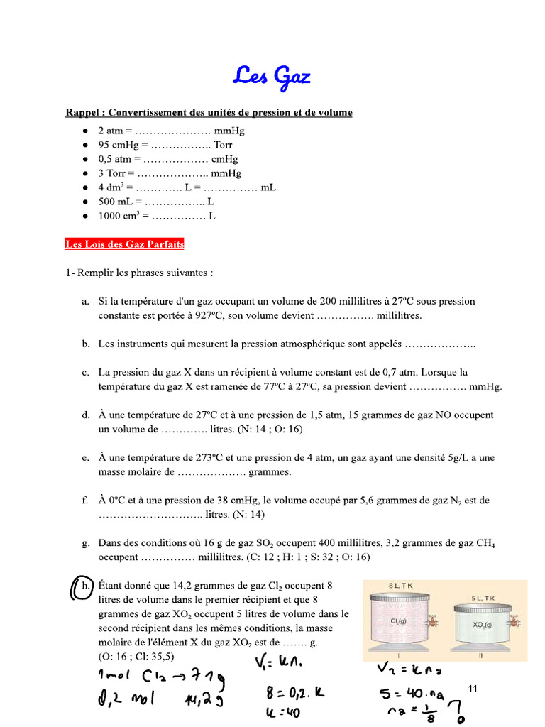 Les Gaz - Version Vierge | PDF