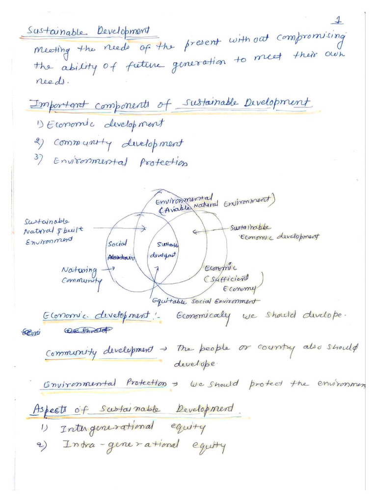 2. Sustainable Development Notes (1) | PDF