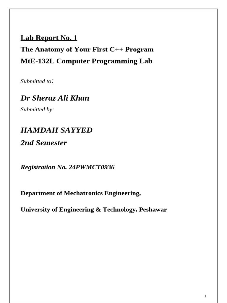 Lab 1 | PDF | C++ | Software