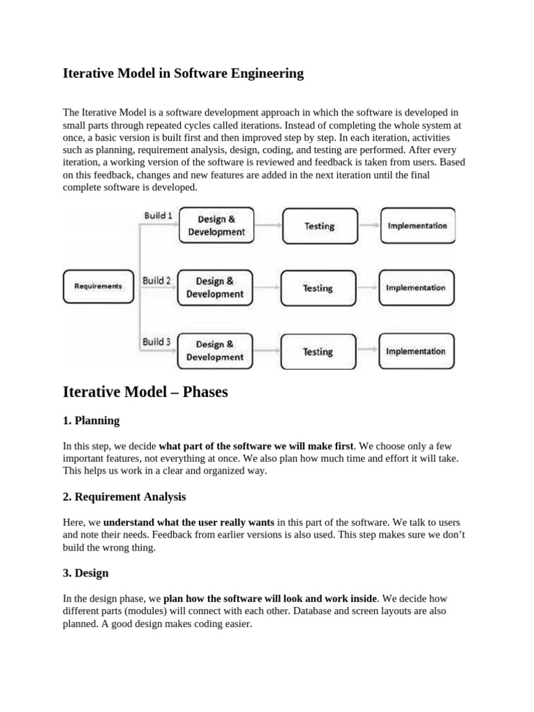 Iterative Model and Spiral Model in Software Engineering | PDF ...