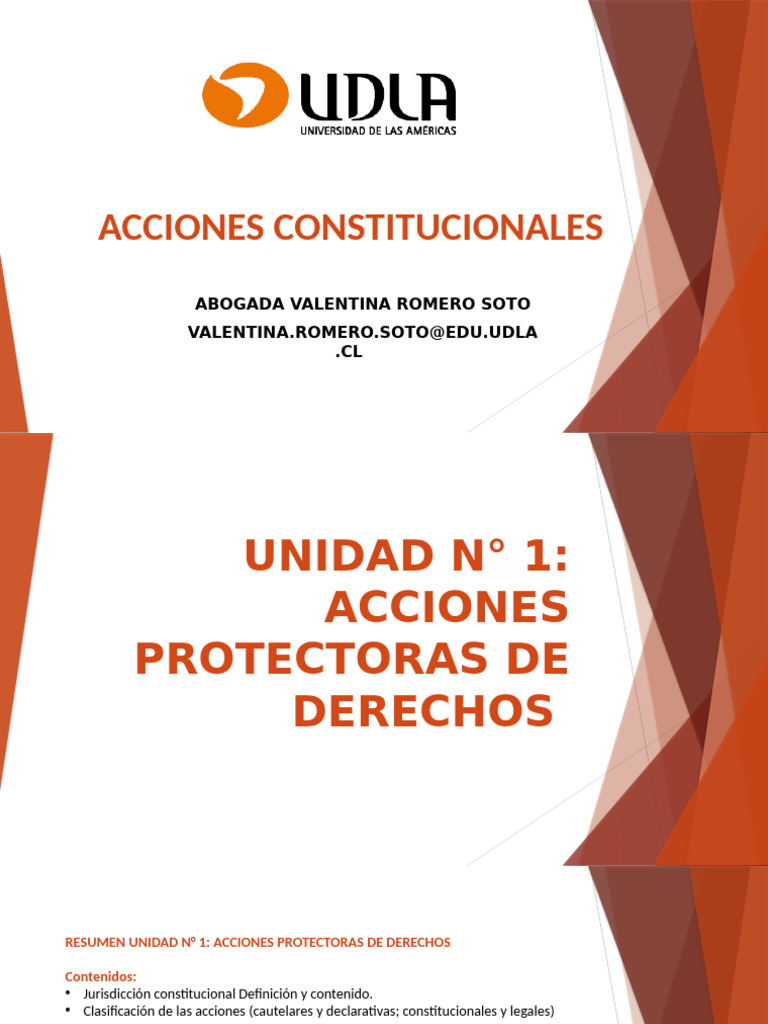 Acciones Constitucionales Unidad 1 | PDF | Derecho Constitucional ...