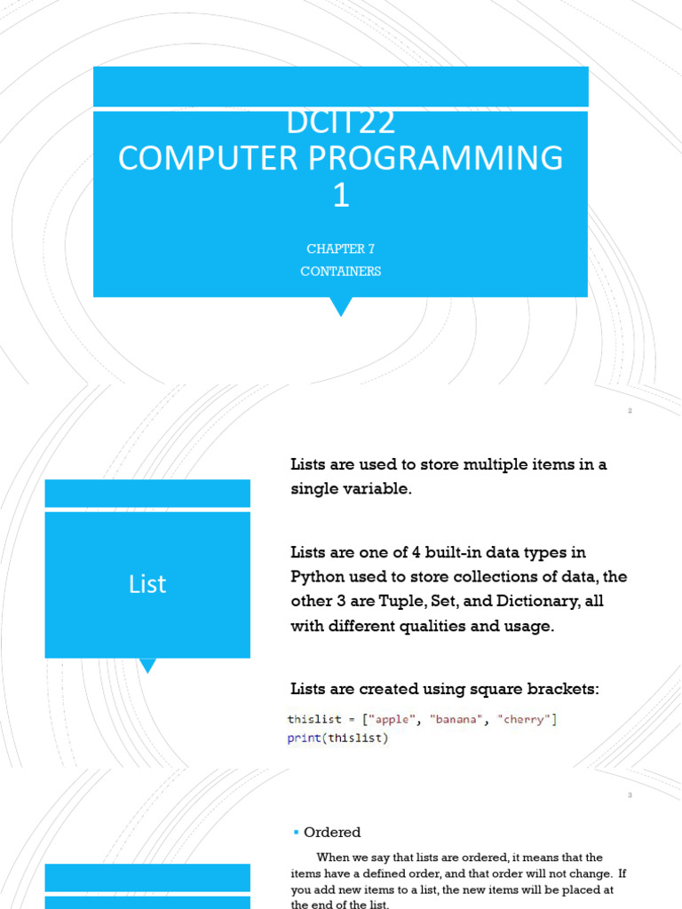 Chapter 7 - Containers | PDF | Data Type | Programming Paradigms