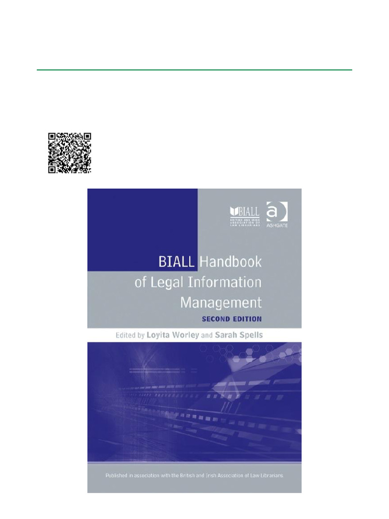 BIALL Handbook of Legal Information Management, 2nd Edition ISBN ...