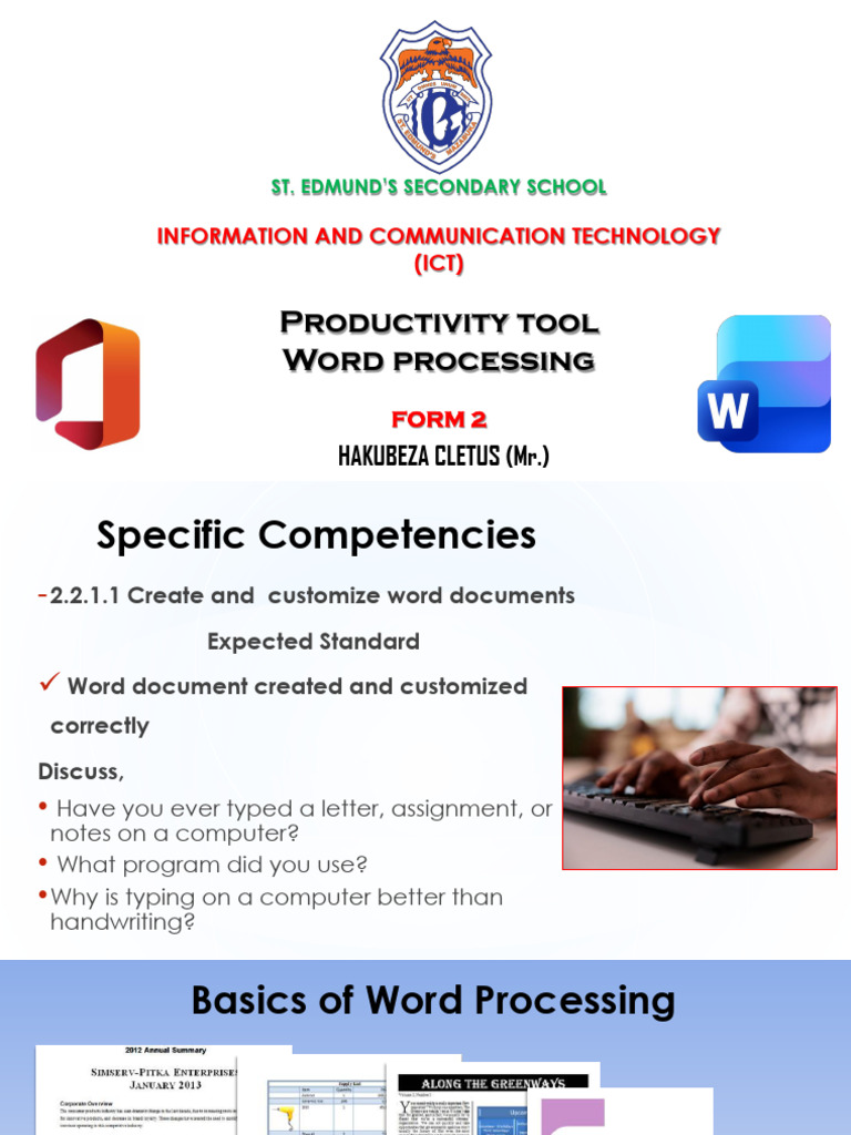 2.2 Form 2 Word Processing - Hakubeza.C | PDF | Hyperlink | Microsoft Word