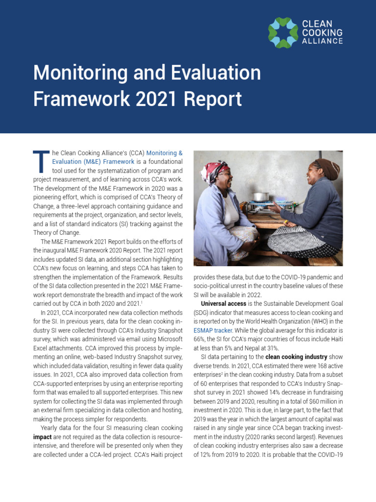 Monitoring and Evaluation Framework 2021 Report | PDF | Evaluation | Policy
