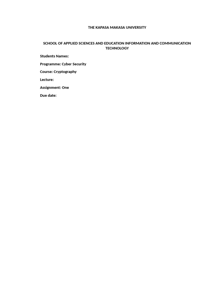 The Kapasa Makasa University | PDF