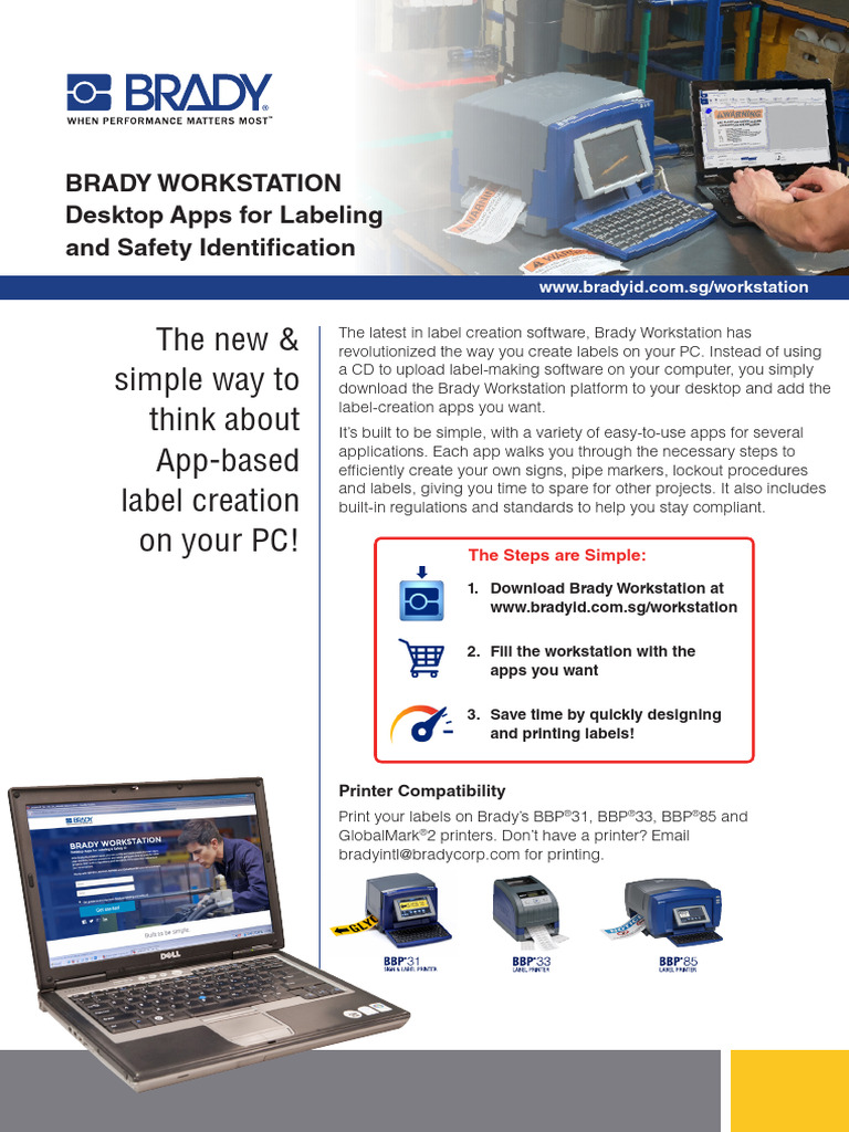 Brady Workstation App Sellsheet Hi-Res | PDF | Personal Computers ...