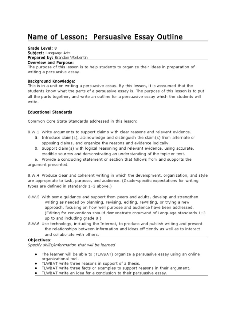 Essay outline generator picture