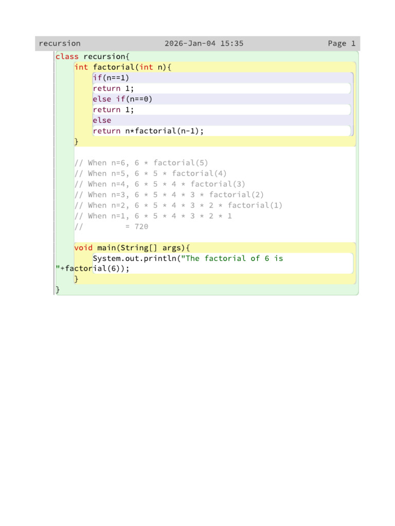 Recursion | PDF