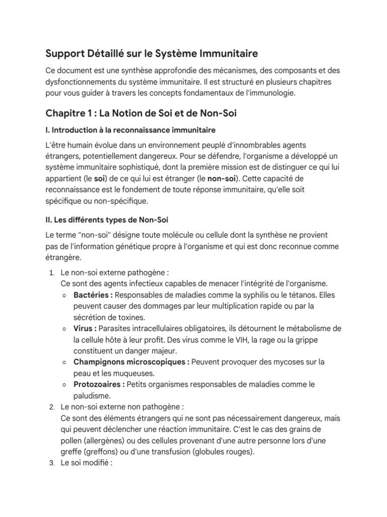 Résumé Cours Immunologie 2 BAC SVT YouSVT | PDF | Système immunitaire ...