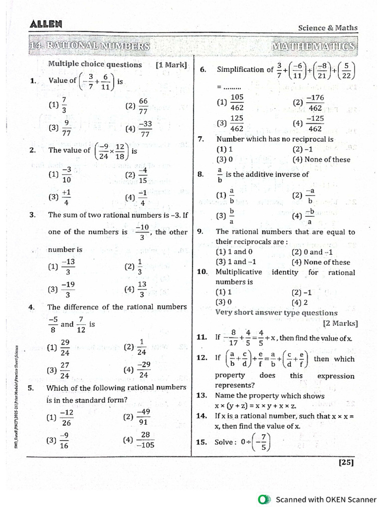 g8 Math Rev Allen | PDF