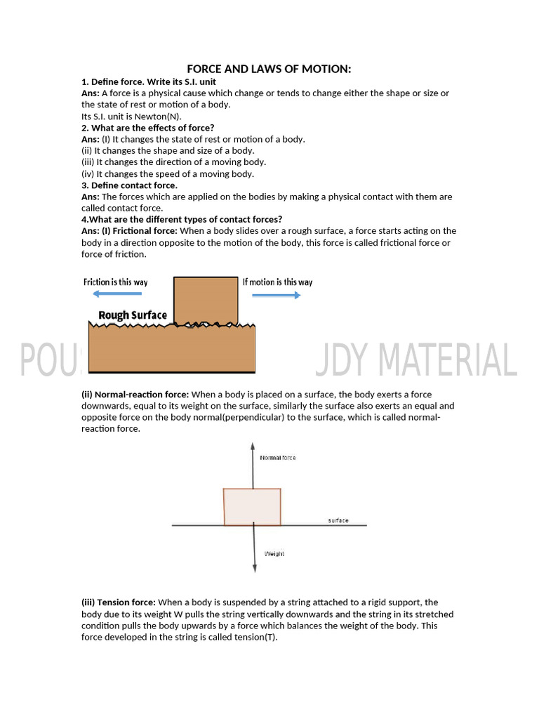 Force and Laws of Motion 2 | PDF | Force | Newton's Laws Of Motion