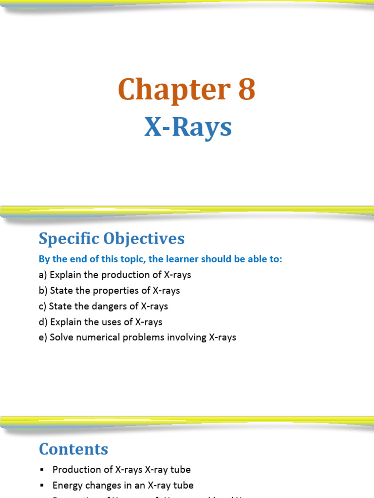 4.8 - X-Rays form 3 notes for high sch | PDF | X Ray | Vacuum Tube