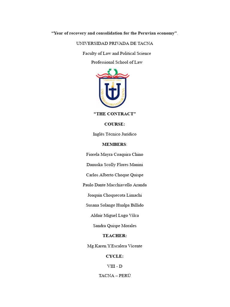 The Contract On Based of Formation | PDF | Offer And Acceptance ...